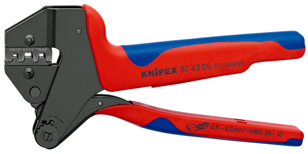 圧着システムプライヤー 交換可能な圧着ダイス用 | KNIPEX