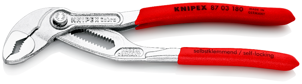 Knipex pince multiprise cobra® grise galvanisée 180 mm, par 6 87 02 180  KNIPEX 10K00935