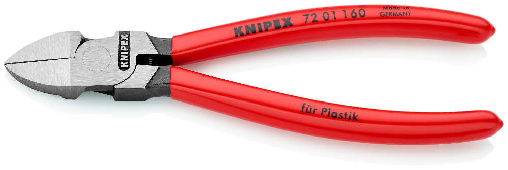 Knipex 130 mm revestido de plástico chapado en cromo (19 03 130 – Alicates  de punta redonda con borde de corte (Joyeros 'Alicates) por Knipex