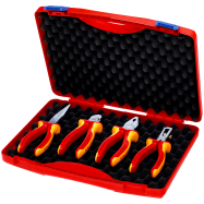 KNIPEX Tools - Alicates de crimpado para virolas de extremo (9781180), rojo