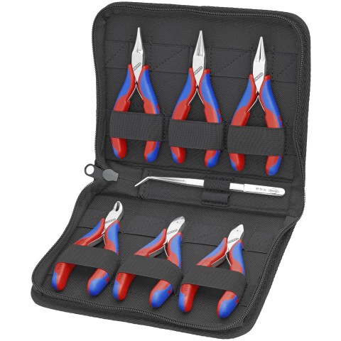 7 Pc Electronics Pliers Set in Zipper Pouch | KNIPEX Tools