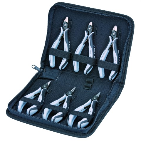 7 Pc Electronics Pliers Set in Zipper Pouch | KNIPEX Tools