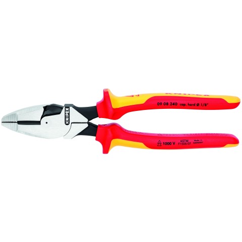 High Leverage Lineman's Pliers New England Head-1000V Insulated 