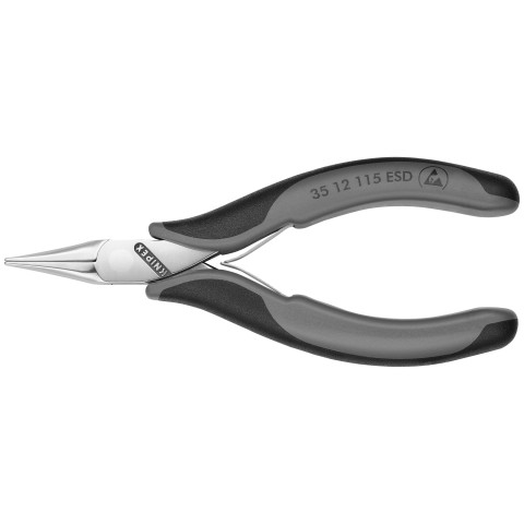 ESD-Safe, 1 1/8 in Max Jaw Opening, Needle Nose Plier - 6C187