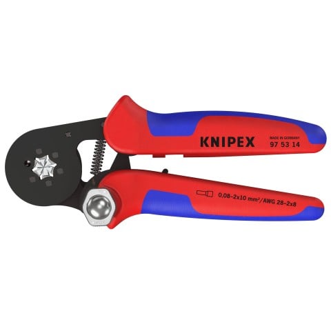 Pinzas crimpadoras KNIPEX Tools 97 53 04 para manguitos con acceso lateral,  0,08-10/16 mm
