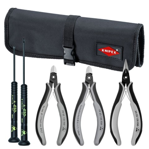 5 Pc Electronics Tool Set in a Tool Roll | KNIPEX Tools