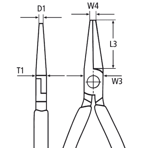 Round Nose Pliers with cutting edge (Jewellers' Pliers) | KNIPEX