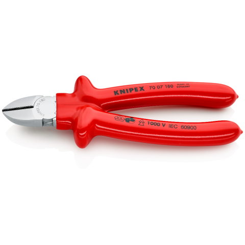 Knipex End Cutting Pliers,8-17/64in.L.,Red 67 05 200, 1 - Kroger