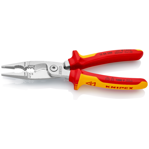 KNIPEX 1382200 - ELECTRICAL INSTALLATION PLIERS - 200MM CUTTING EDGES STEEL  GRIP