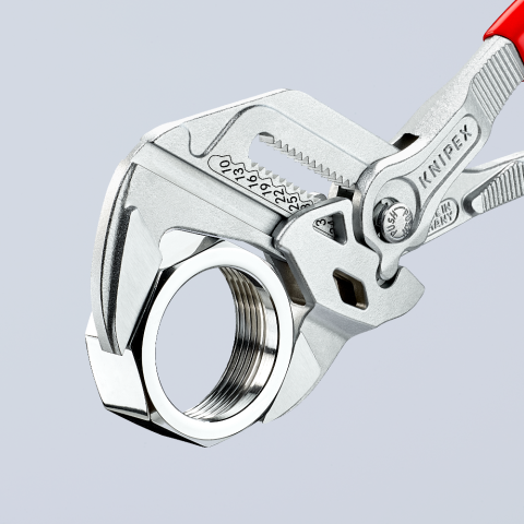 Knipex Tenaza llave alicate y llave en una sola herramienta gris  atramentado, recubiertos de plástico 180