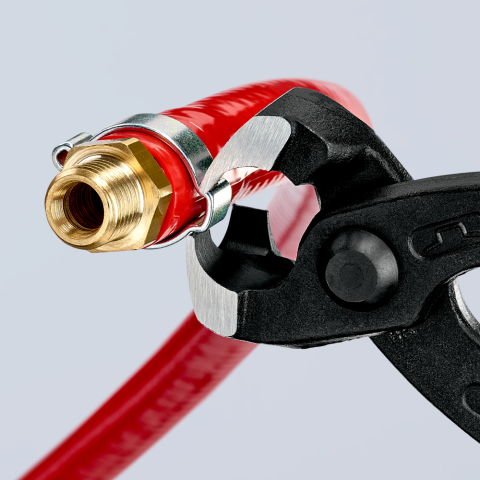 Pince pour collier de serrage à oreille atramentisée noir 220 mm avec  revêtement en plastique Knipex 10 98 I220
