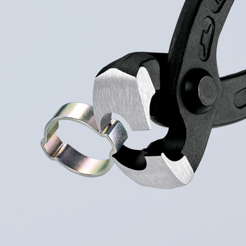 Pince pour colliers de serrage à oreille à pincer - serrage a l'avant et  sur le côté - KNIPEX