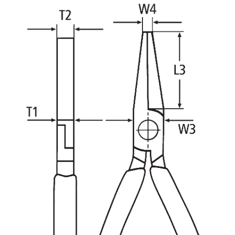 Knipex 6-1/4 Duckbill Pliers - Model Number: KN3301160